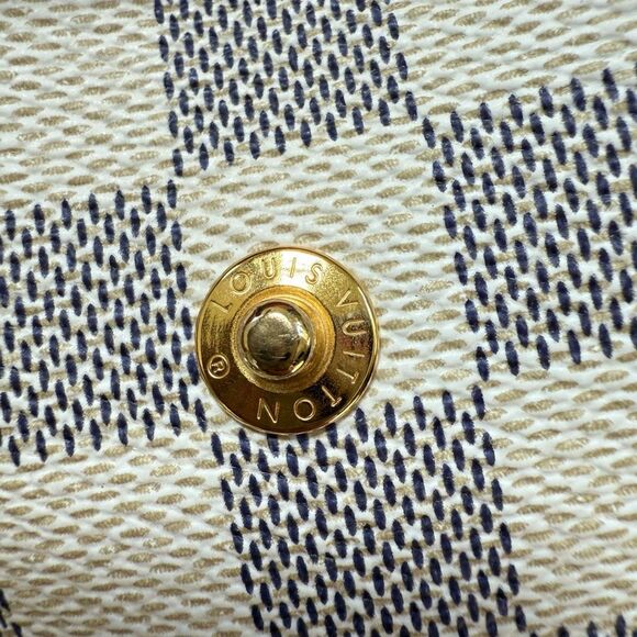 Louis Vuitton Damier Azur Propriano braided handles alcantara lining purse bag - Picture 15 of 16